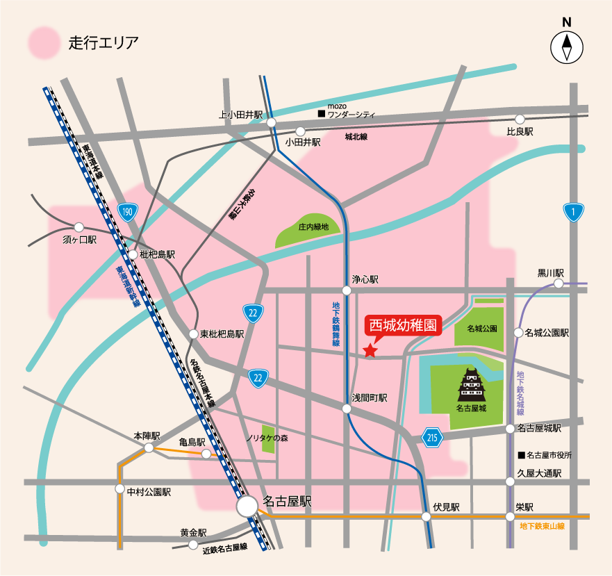西城幼稚園 近隣地図
